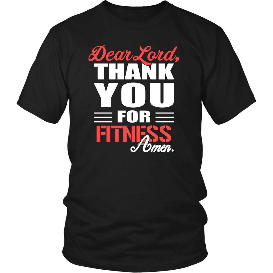 Fitness Shirt - Dear Lord, thank you for Fitness Amen- Sport-T-shirt-Teelime | shirts-hoodies-mugs