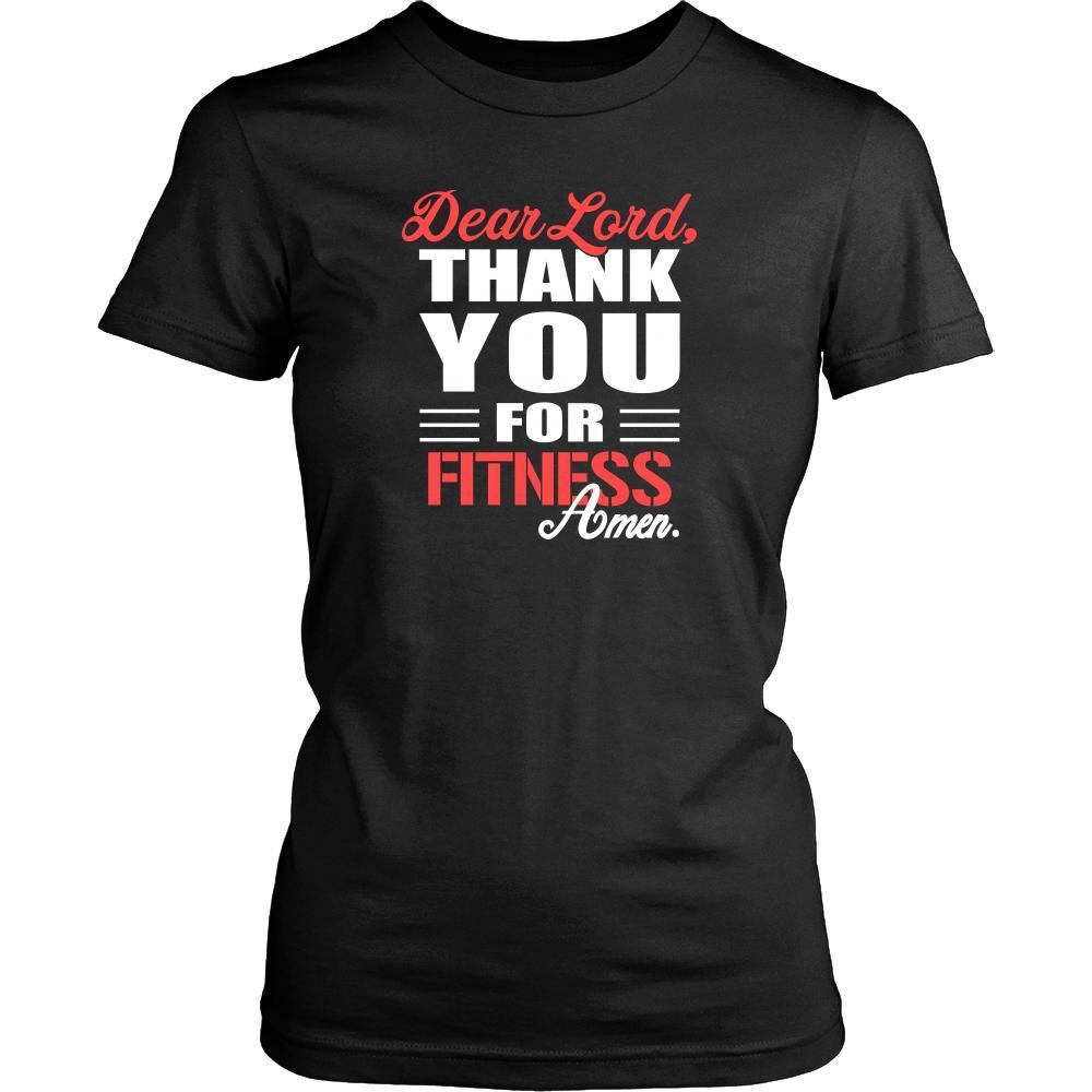 Fitness Shirt - Dear Lord, thank you for Fitness Amen- Sport-T-shirt-Teelime | shirts-hoodies-mugs