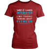 Fitness Shirt - Sorry If I Looked Interested, I think about Fitness - Sport Gift-T-shirt-Teelime | shirts-hoodies-mugs