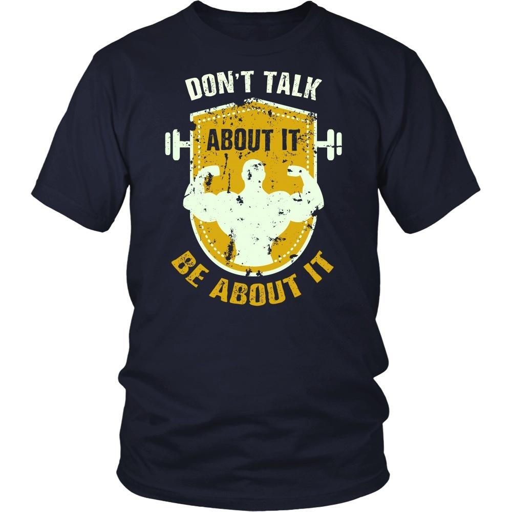 Fitness T Shirt - Don't talk about it Be about it-T-shirt-Teelime | shirts-hoodies-mugs
