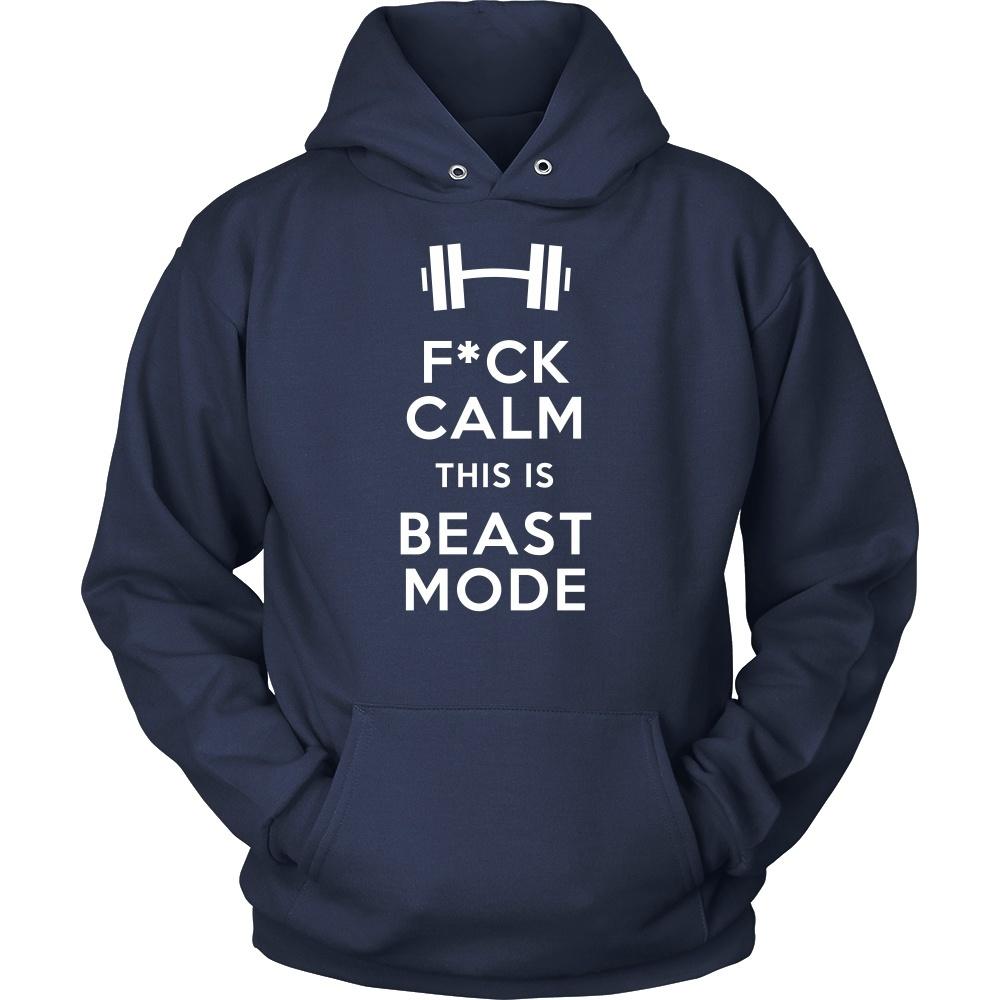 Fitness T Shirt - F*ck Calm This is Beast Mode-T-shirt-Teelime | shirts-hoodies-mugs