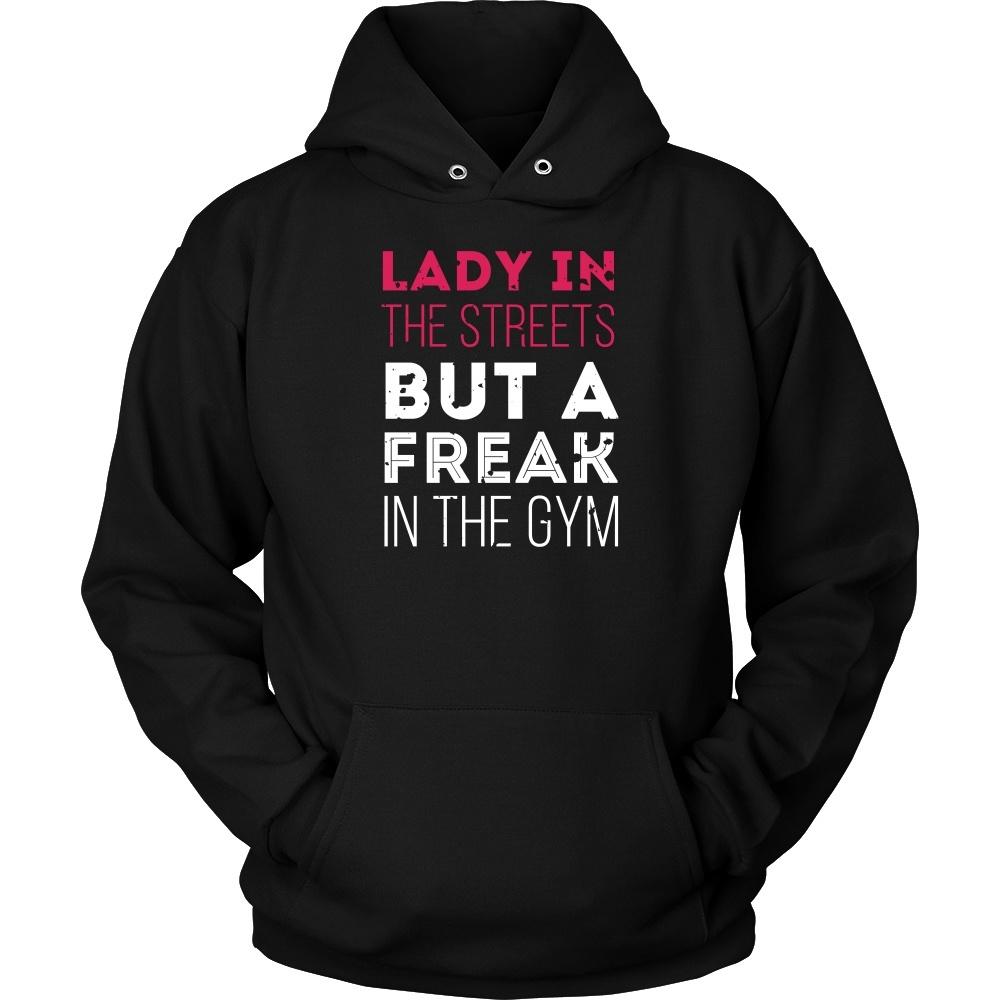 Fitness T Shirt - Lady in the streets But a Freak in the gym-T-shirt-Teelime | shirts-hoodies-mugs