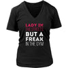 Fitness T Shirt - Lady in the streets But a Freak in the gym-T-shirt-Teelime | shirts-hoodies-mugs