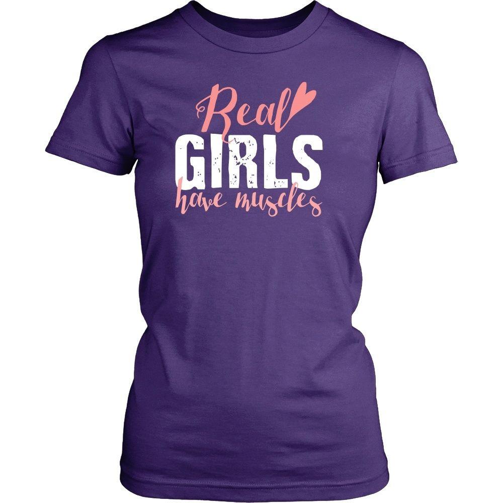 Fitness T Shirt - Real girls have muscles-T-shirt-Teelime | shirts-hoodies-mugs