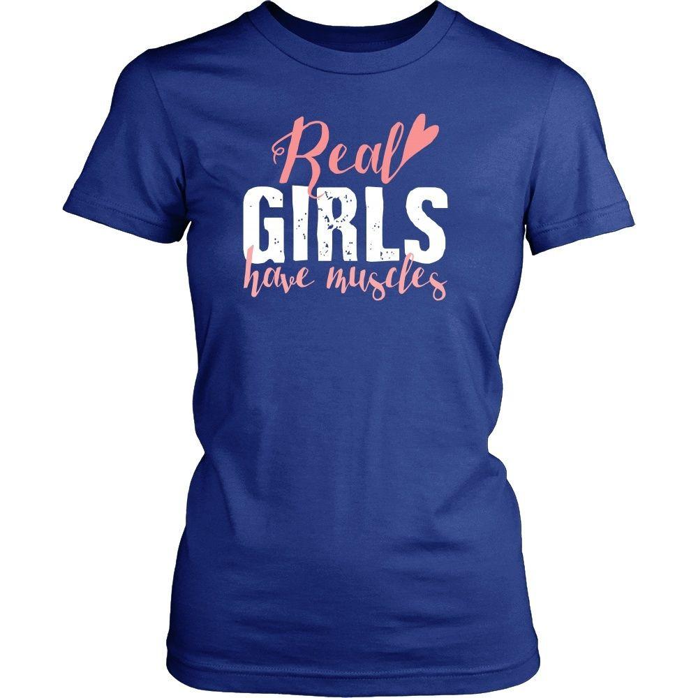 Fitness T Shirt - Real girls have muscles-T-shirt-Teelime | shirts-hoodies-mugs