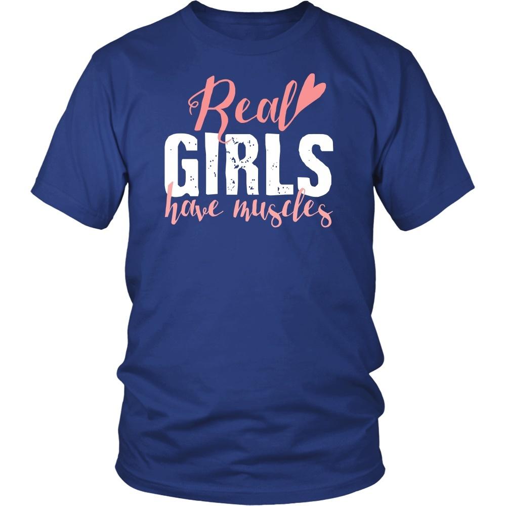 Fitness T Shirt - Real girls have muscles-T-shirt-Teelime | shirts-hoodies-mugs