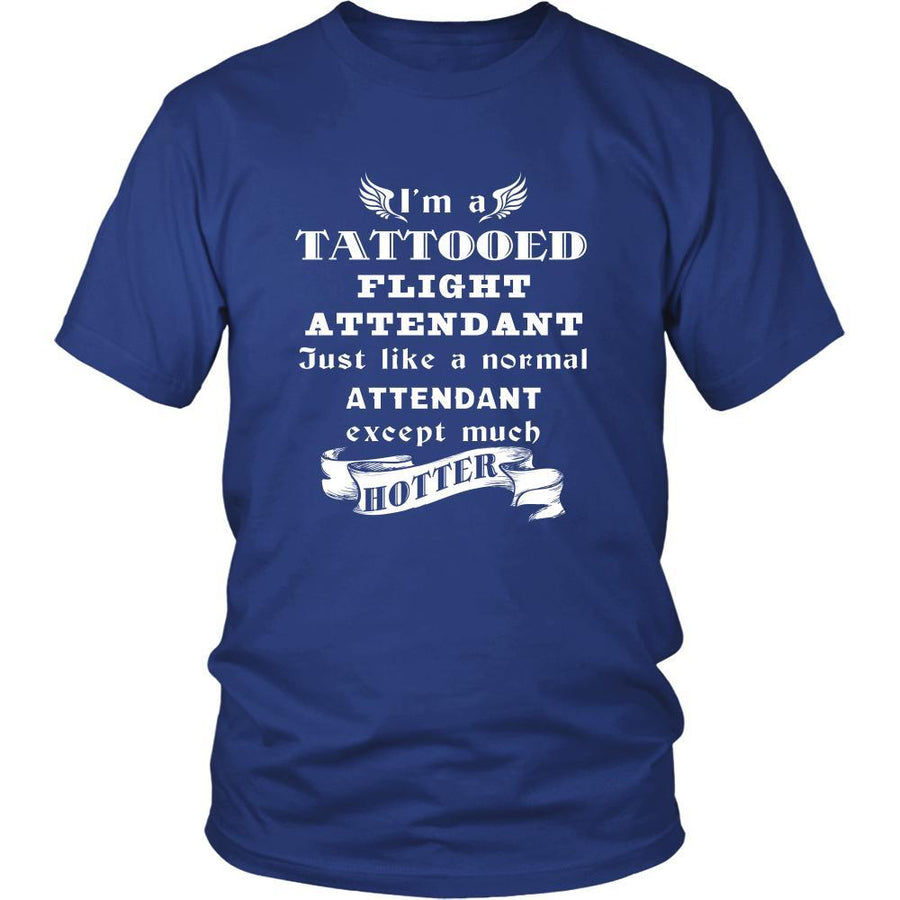 Flight Attendant - I'm a Tattooed Flight Attendant,... much hotter - Profession/Job Shirt-T-shirt-Teelime | shirts-hoodies-mugs