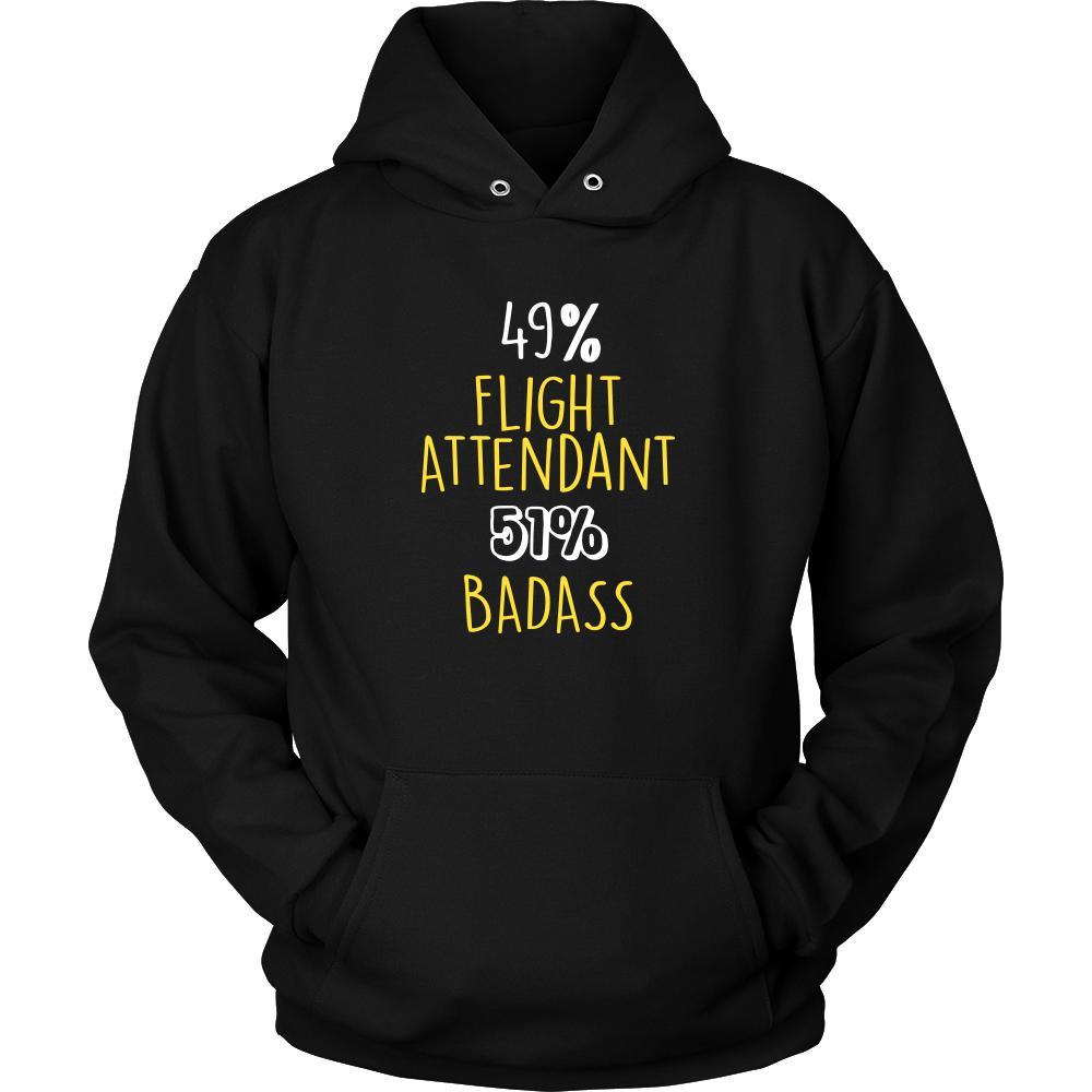 Flight Attendant Shirt - 49% Flight Attendant 51% Badass Profession-T-shirt-Teelime | shirts-hoodies-mugs