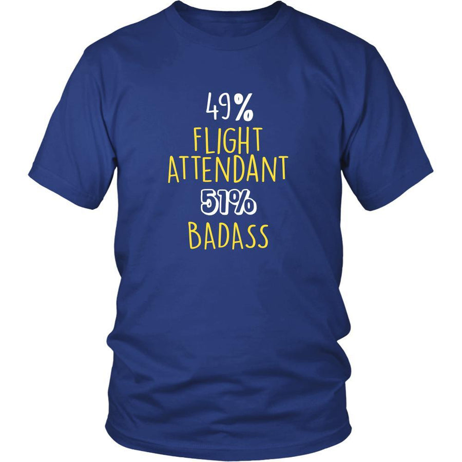 Flight Attendant Shirt - 49% Flight Attendant 51% Badass Profession-T-shirt-Teelime | shirts-hoodies-mugs