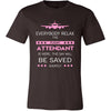 Flight Attendant Shirt - Everyone relax the flight attendant is here, the day will be save shortly - Profession Gift-T-shirt-Teelime | shirts-hoodies-mugs