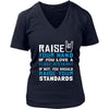 Flight Attendant Shirt - Raise your hand if you love Flight Attendant, if not raise your standards - Profession Gift-T-shirt-Teelime | shirts-hoodies-mugs