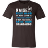 Flight Attendant Shirt - Raise your hand if you love Flight Attendant, if not raise your standards - Profession Gift-T-shirt-Teelime | shirts-hoodies-mugs