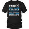 Flight Attendant Shirt - Raise your hand if you love Flight Attendant, if not raise your standards - Profession Gift-T-shirt-Teelime | shirts-hoodies-mugs