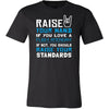 Flight Attendant Shirt - Raise your hand if you love Flight Attendant, if not raise your standards - Profession Gift-T-shirt-Teelime | shirts-hoodies-mugs