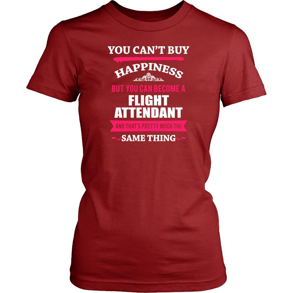 Flight Attendant Shirt - You can't buy happiness but you can become a Flight Attendant and that's pretty much the same thing Profession-T-shirt-Teelime | shirts-hoodies-mugs