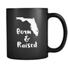 Florida Born & raised Florida 11oz Black Mug-Drinkware-Teelime | shirts-hoodies-mugs