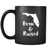 Florida Born & raised Florida 11oz Black Mug-Drinkware-Teelime | shirts-hoodies-mugs