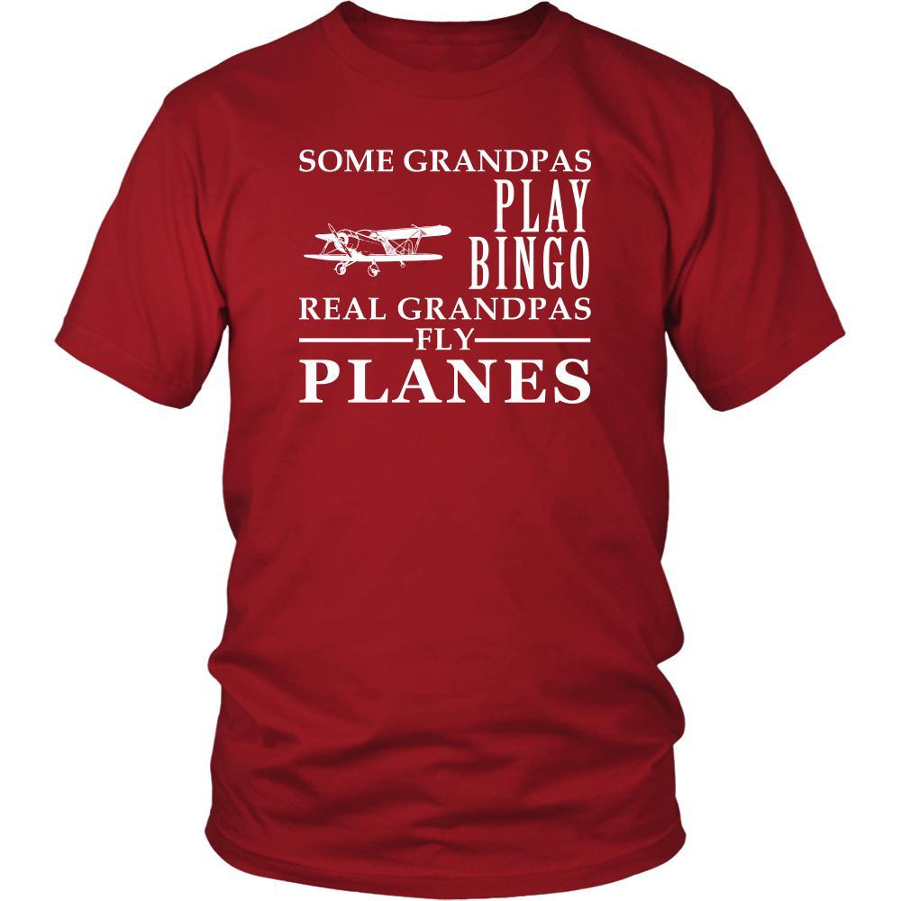 Flying Shirt Some Grandpas play bingo, real Grandpas fly planes Family Hobby-T-shirt-Teelime | shirts-hoodies-mugs
