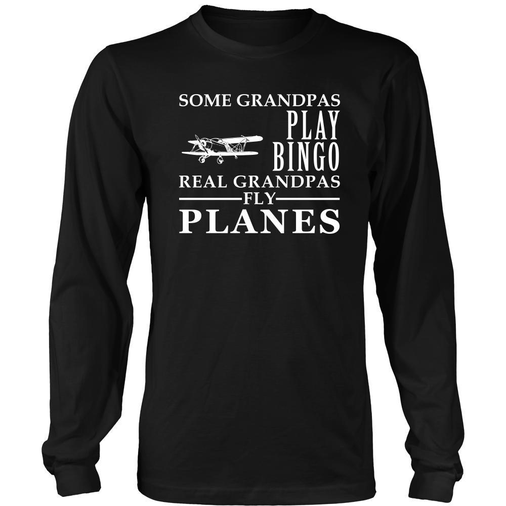 Flying Shirt Some Grandpas play bingo, real Grandpas fly planes Family Hobby-T-shirt-Teelime | shirts-hoodies-mugs