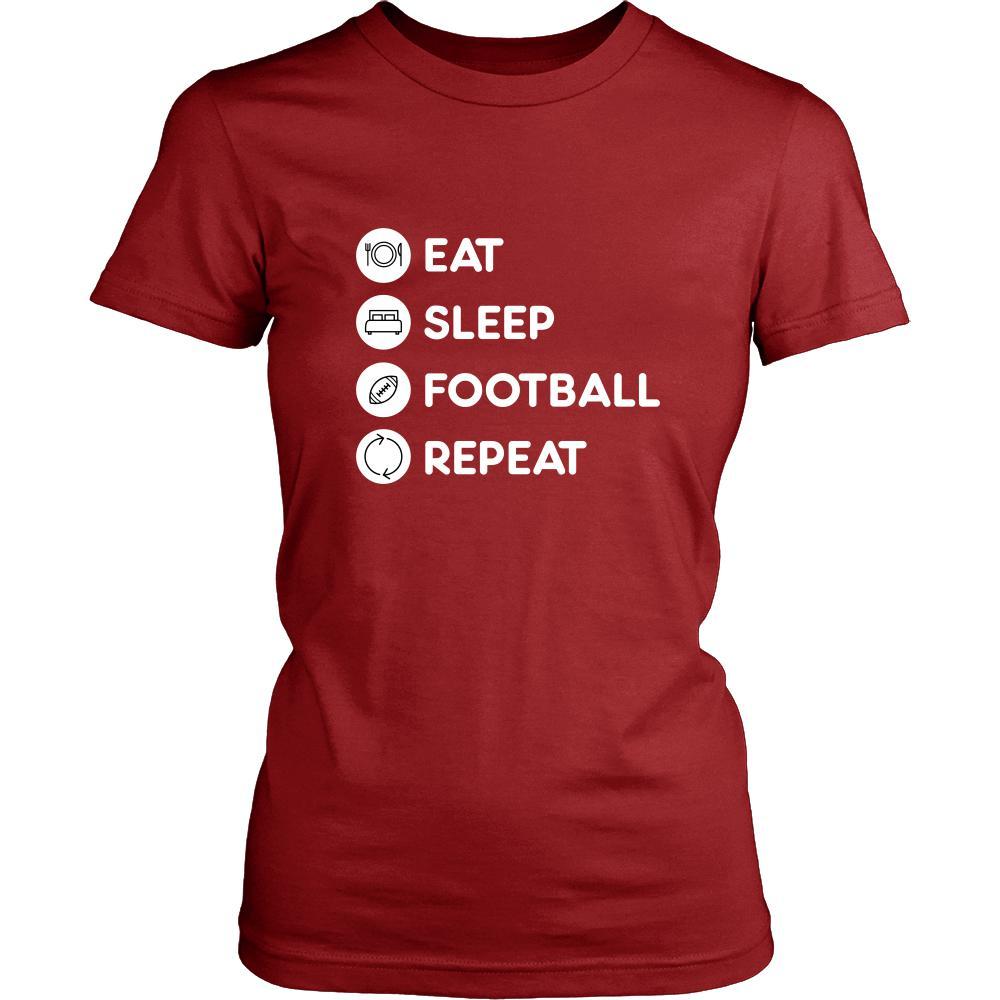 Football - Eat Sleep Football Repeat - Football Sport Shirt-T-shirt-Teelime | shirts-hoodies-mugs
