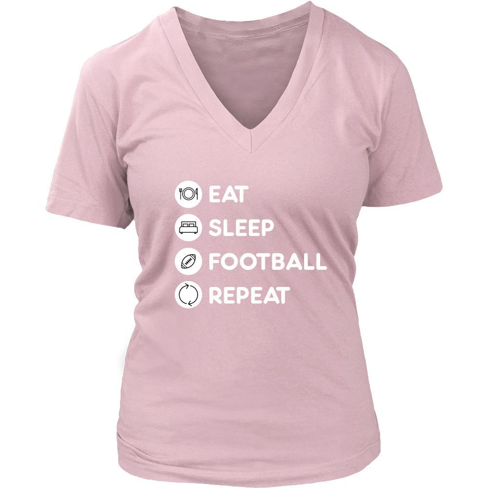 Football - Eat Sleep Football Repeat - Football Sport Shirt-T-shirt-Teelime | shirts-hoodies-mugs