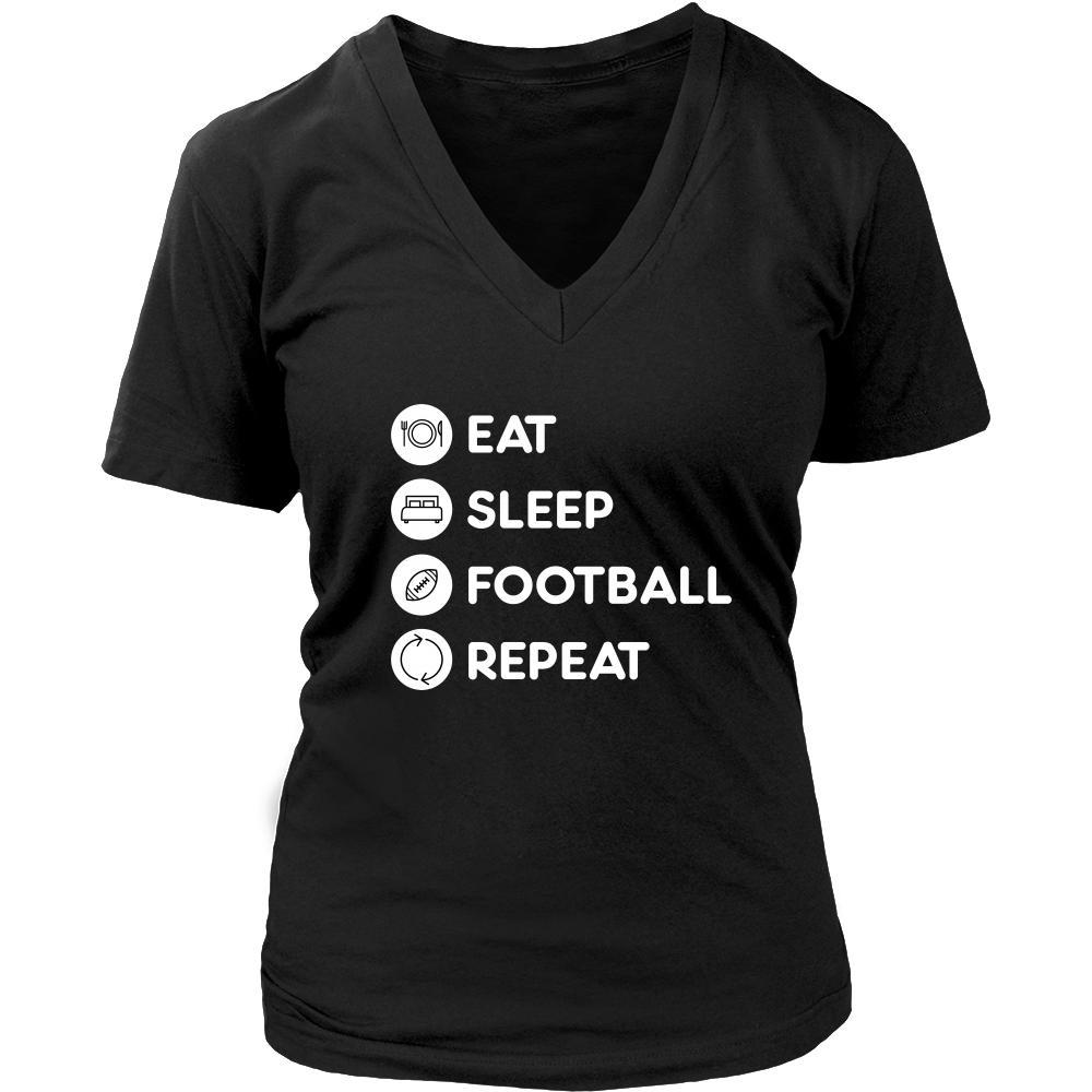 Football - Eat Sleep Football Repeat - Football Sport Shirt-T-shirt-Teelime | shirts-hoodies-mugs