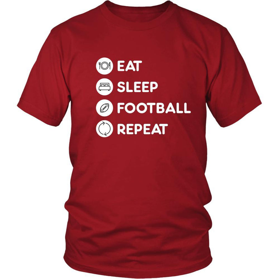 Football - Eat Sleep Football Repeat - Football Sport Shirt-T-shirt-Teelime | shirts-hoodies-mugs