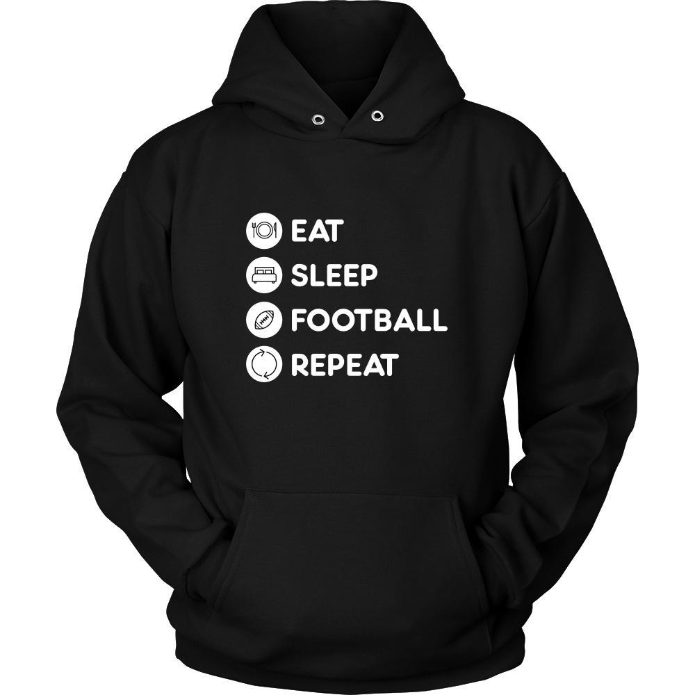 Football - Eat Sleep Football Repeat - Football Sport Shirt-T-shirt-Teelime | shirts-hoodies-mugs