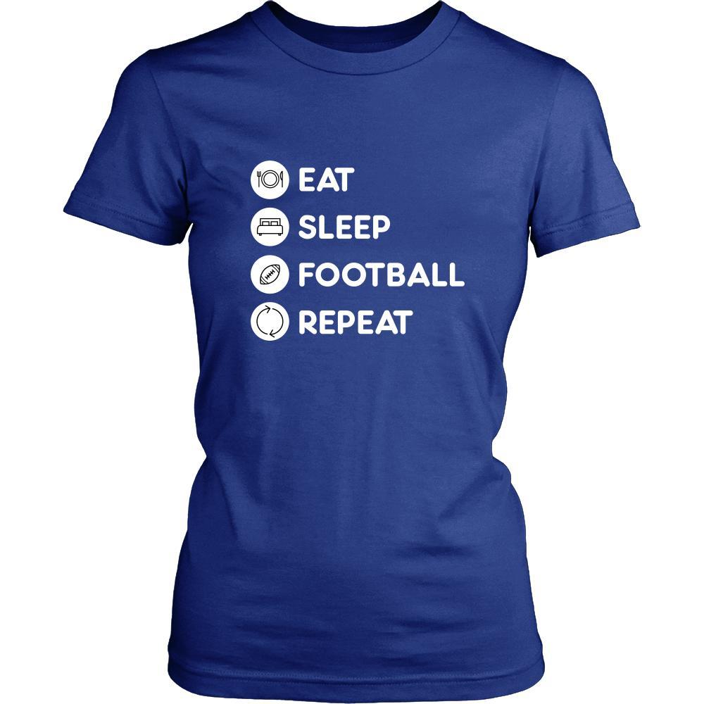 Football - Eat Sleep Football Repeat - Football Sport Shirt-T-shirt-Teelime | shirts-hoodies-mugs
