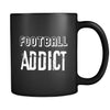 Football Football Addict 11oz Black Mug-Drinkware-Teelime | shirts-hoodies-mugs