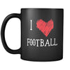 Football I Love Football 11oz Black Mug-Drinkware-Teelime | shirts-hoodies-mugs