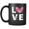 Football - LOVE Football - 11oz Black Mug-Drinkware-Teelime | shirts-hoodies-mugs