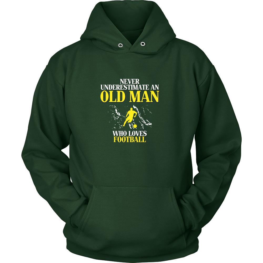 Football Shirt - Never underestimate an old man who loves football Grandfather Sport Gift-T-shirt-Teelime | shirts-hoodies-mugs