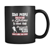 Football some people have to wait a lifetime to meet their favorite Football player mine calls me mom 11oz Black Mug-Drinkware-Teelime | shirts-hoodies-mugs