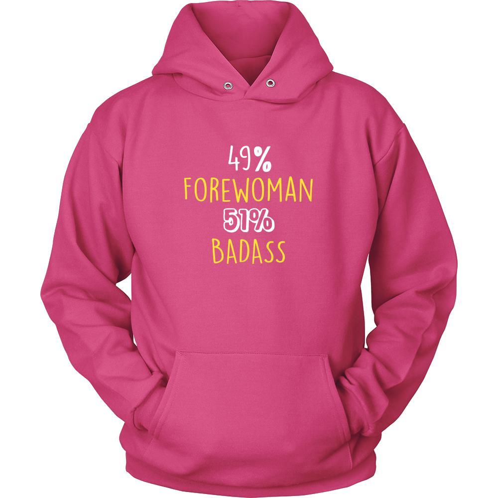 Forewoman Shirt - 49% Forewoman 51% Badass Profession-T-shirt-Teelime | shirts-hoodies-mugs