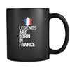 France Legends are born in France 11oz Black Mug-Drinkware-Teelime | shirts-hoodies-mugs