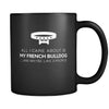 French Bulldog cup - All I Care About Is My French Bulldog - 11oz Black-Drinkware-Teelime | shirts-hoodies-mugs