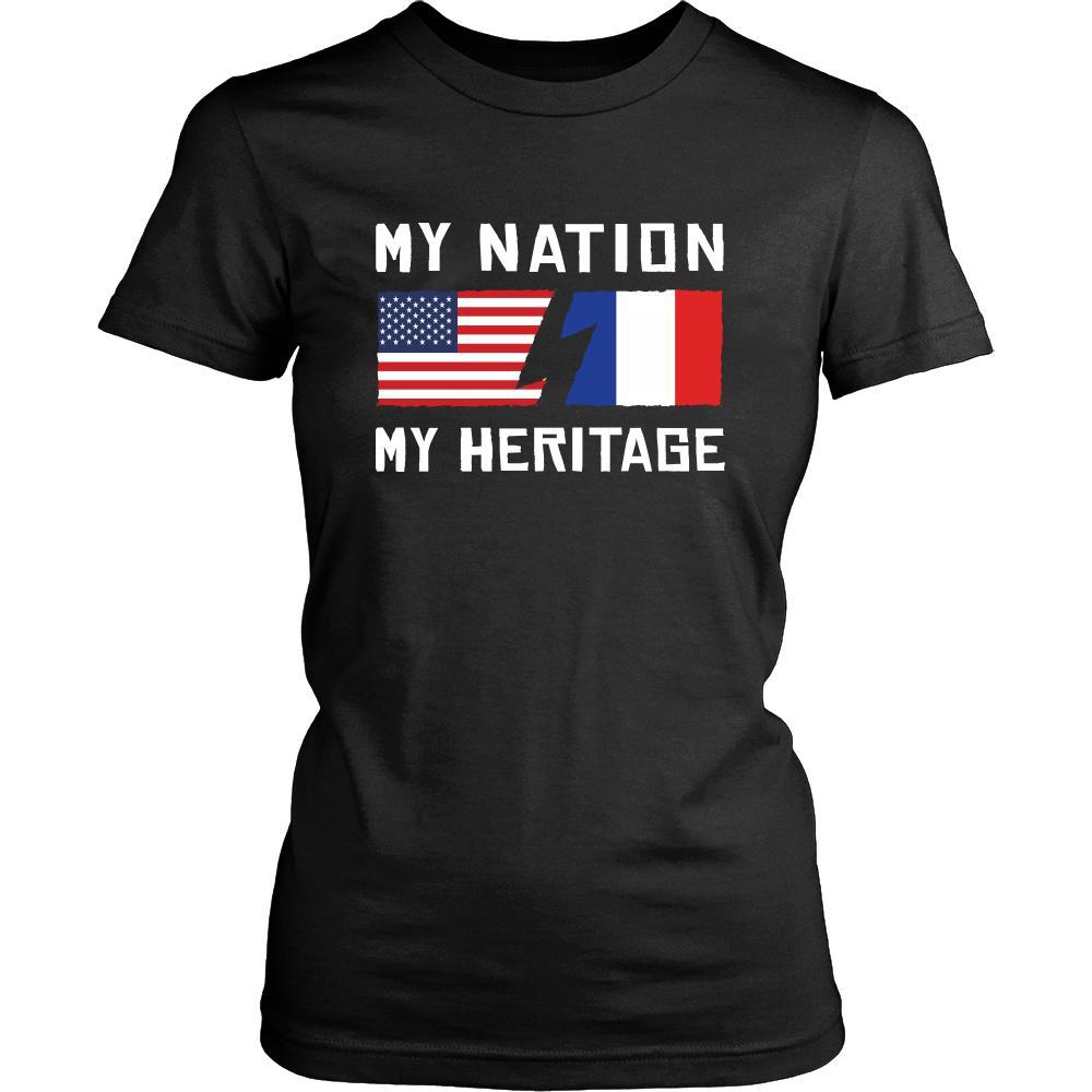 French Shirt - My Nation - My Heritage - France Roots Gift-T-shirt-Teelime | shirts-hoodies-mugs