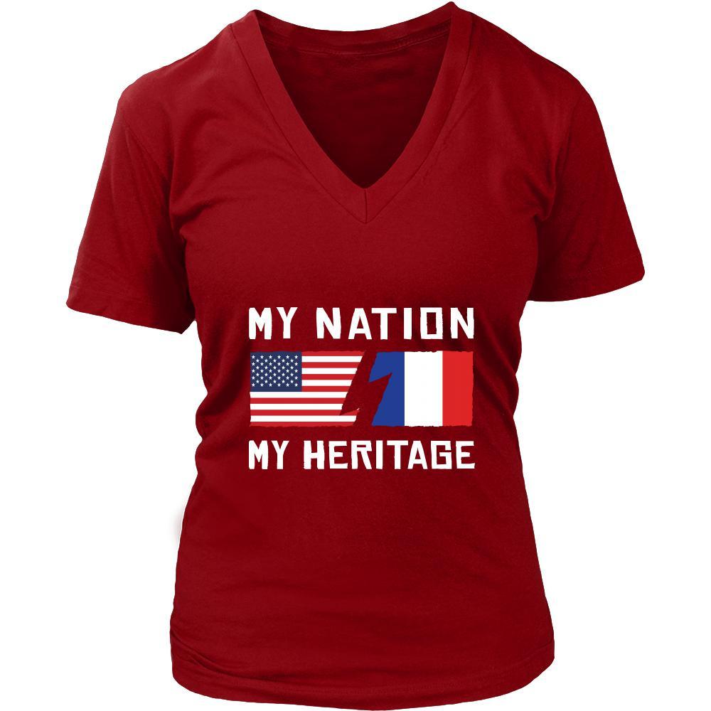 French Shirt - My Nation - My Heritage - France Roots Gift-T-shirt-Teelime | shirts-hoodies-mugs