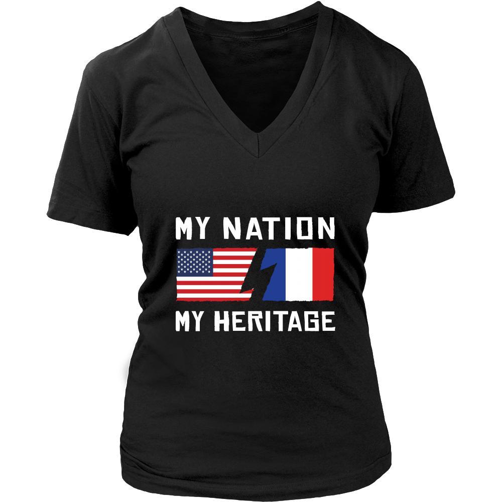 French Shirt - My Nation - My Heritage - France Roots Gift-T-shirt-Teelime | shirts-hoodies-mugs