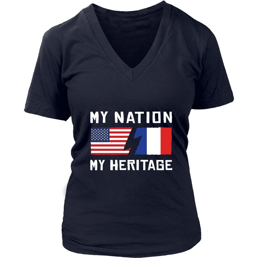 French Shirt - My Nation - My Heritage - France Roots Gift-T-shirt-Teelime | shirts-hoodies-mugs