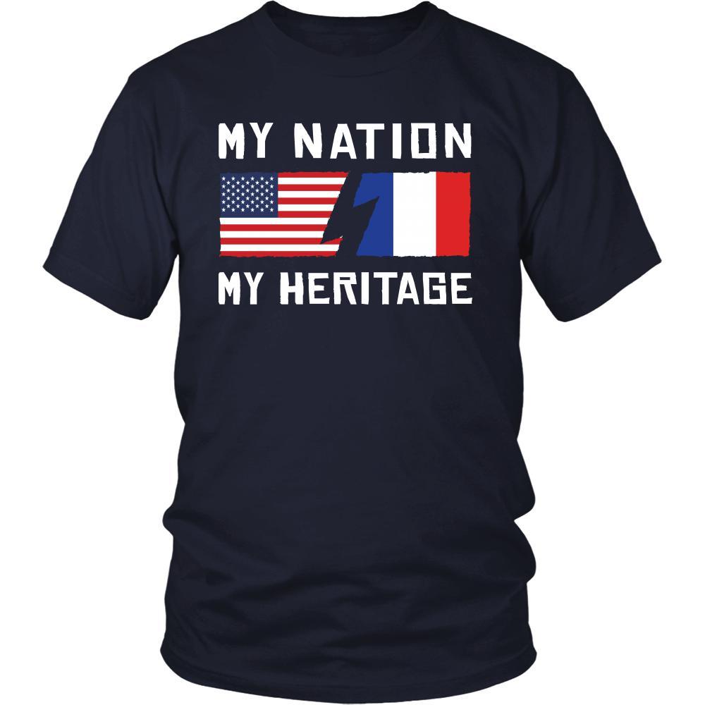 French Shirt - My Nation - My Heritage - France Roots Gift-T-shirt-Teelime | shirts-hoodies-mugs