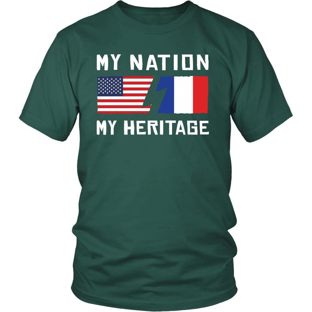 French Shirt - My Nation - My Heritage - France Roots Gift-T-shirt-Teelime | shirts-hoodies-mugs
