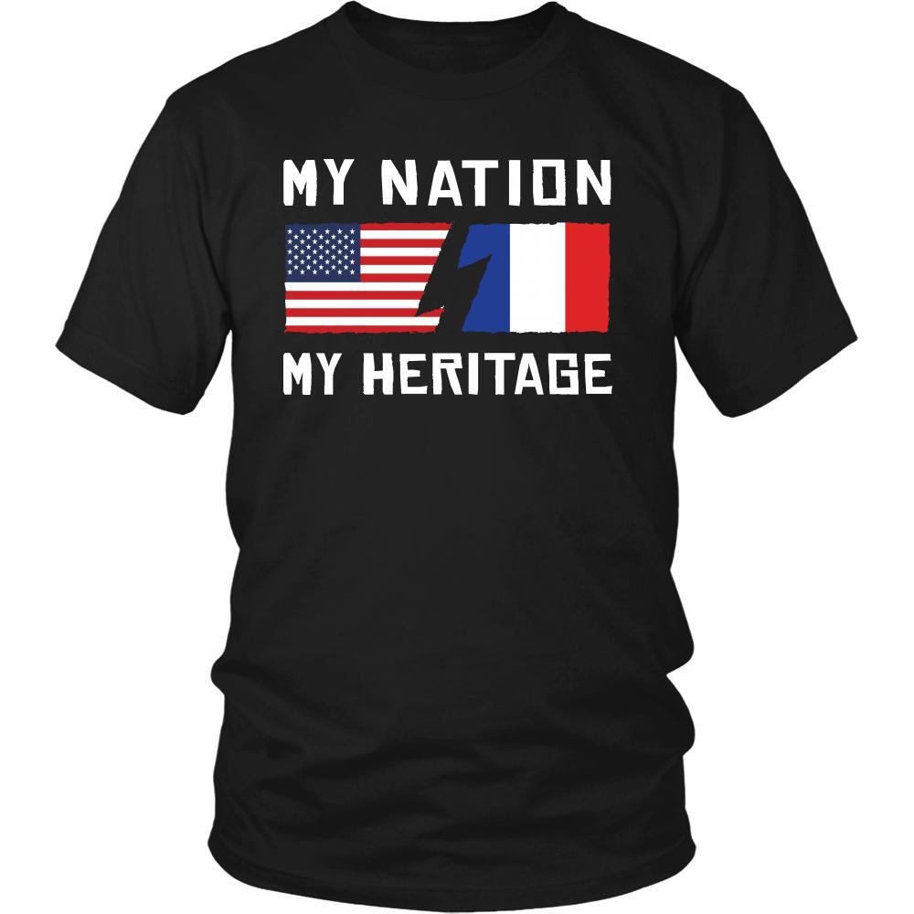 French Shirt - My Nation - My Heritage - France Roots Gift-T-shirt-Teelime | shirts-hoodies-mugs