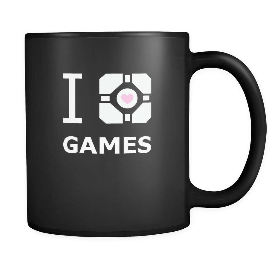 Funny I love games 11oz Black Mug-Drinkware-Teelime | shirts-hoodies-mugs