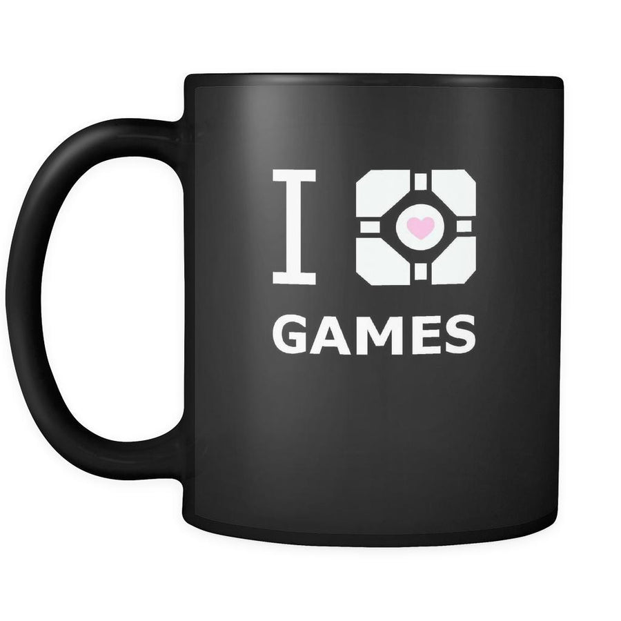 Funny I love games 11oz Black Mug-Drinkware-Teelime | shirts-hoodies-mugs