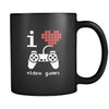 Funny I love video games 11oz Black Mug-Drinkware-Teelime | shirts-hoodies-mugs