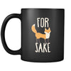 Funny Mug - For fox sake - 11oz Black-Drinkware-Teelime | shirts-hoodies-mugs
