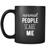 Funny Normal people scare me 11oz Black Mug-Drinkware-Teelime | shirts-hoodies-mugs