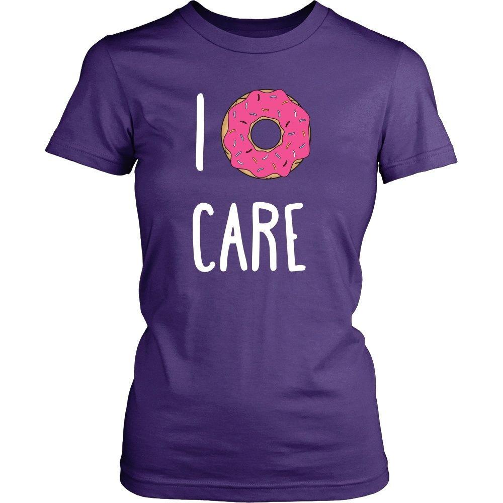 Funny T Shirt- I Donut Care-T-shirt-Teelime | shirts-hoodies-mugs